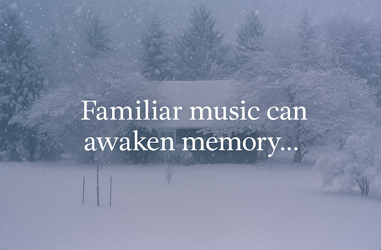 Tranquility of falling snow